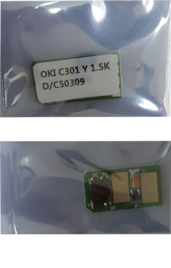 Chip Mực máy in Oki MC362dn Màu Vàng